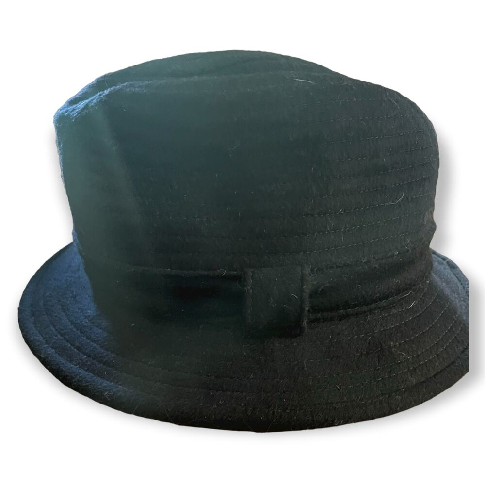Vintage Lock & Co Hatters Beautiful Black Homburg Hat Sz 7 one eighth 58 EUC